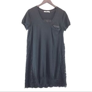 Sacai Luck Lace Overlay Shirt Dress